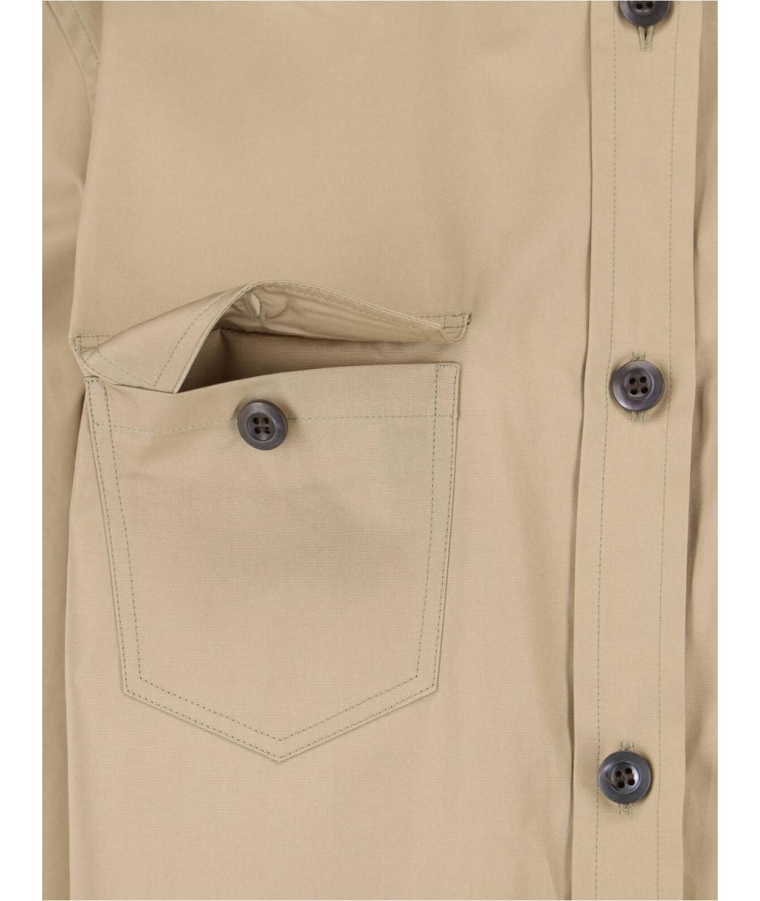 PRADA Бежевая хлопковая рубашка, фото 5