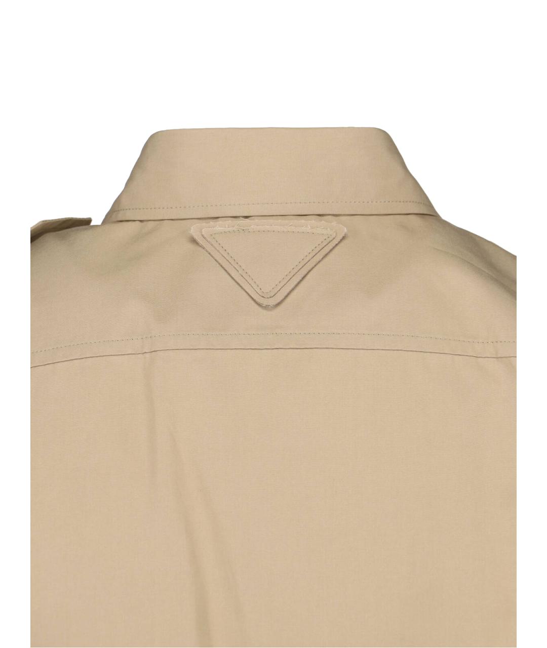 PRADA Бежевая хлопковая рубашка, фото 3