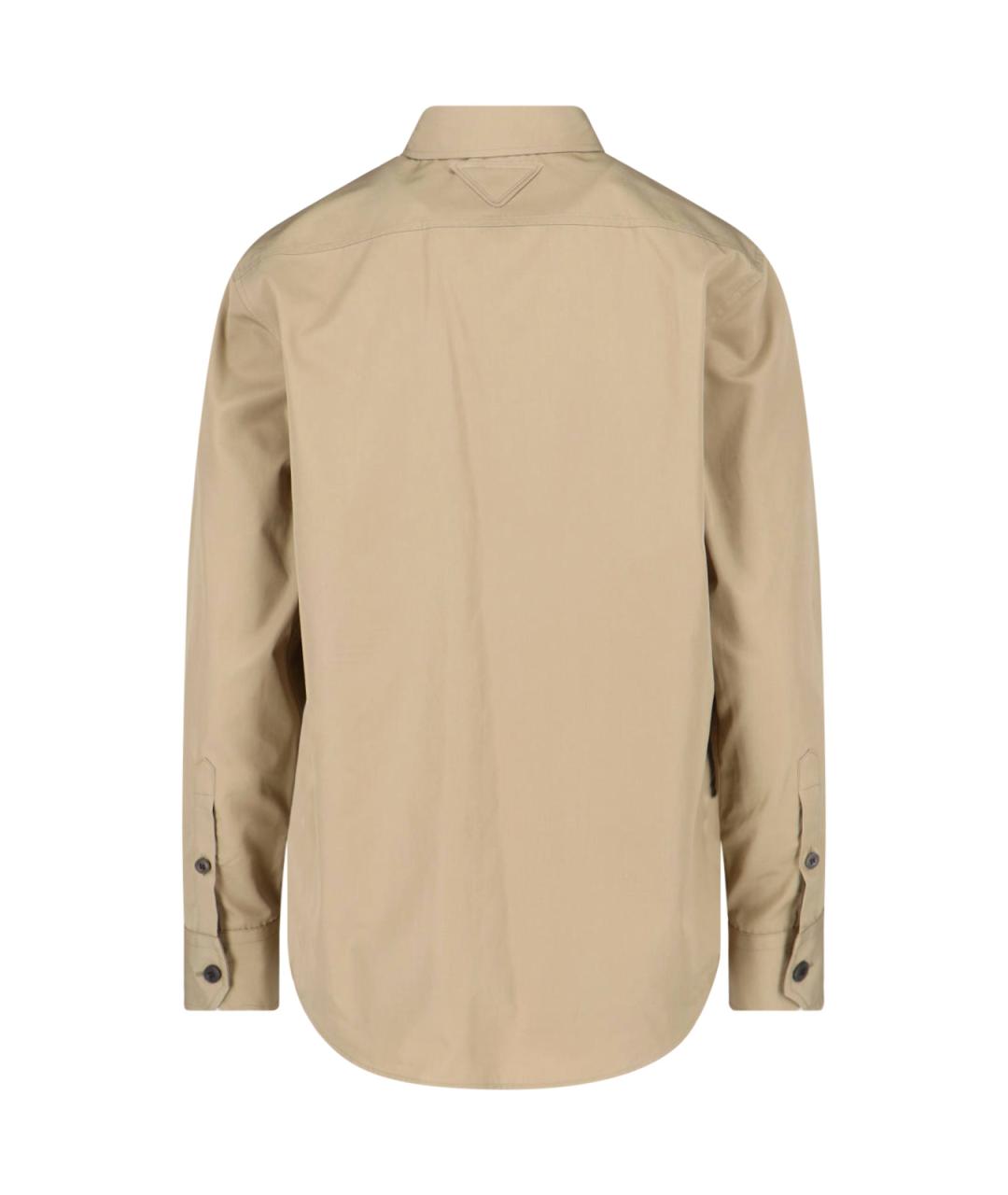 PRADA Бежевая хлопковая рубашка, фото 2