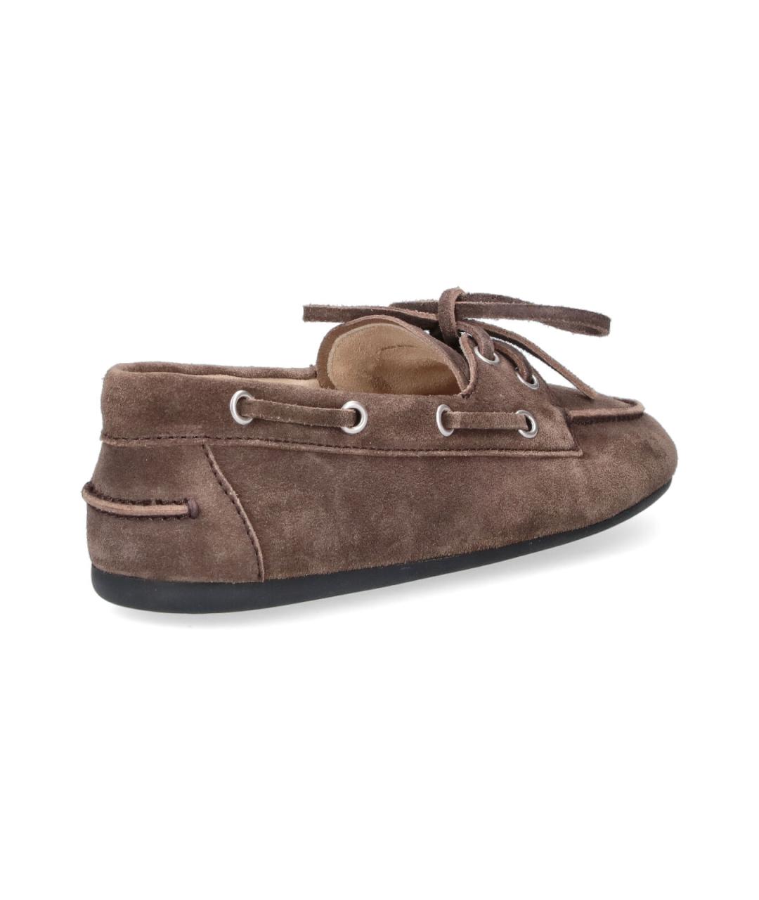 MIU MIU Коричневые замшевые лоферы, фото 4