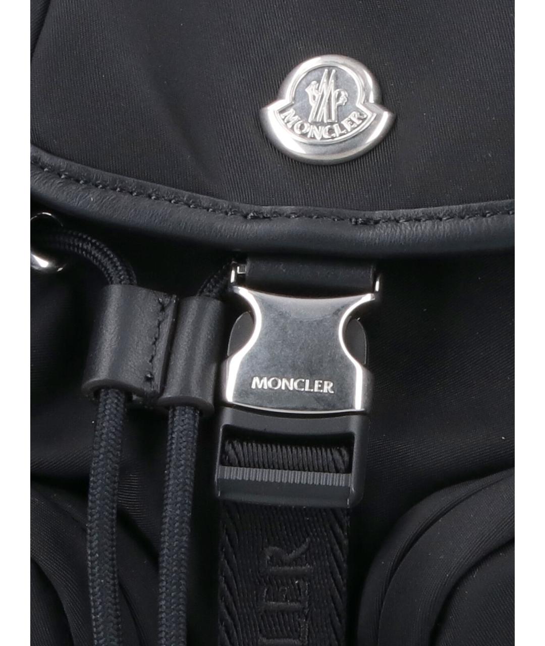 MONCLER Черный тканевый рюкзак, фото 4