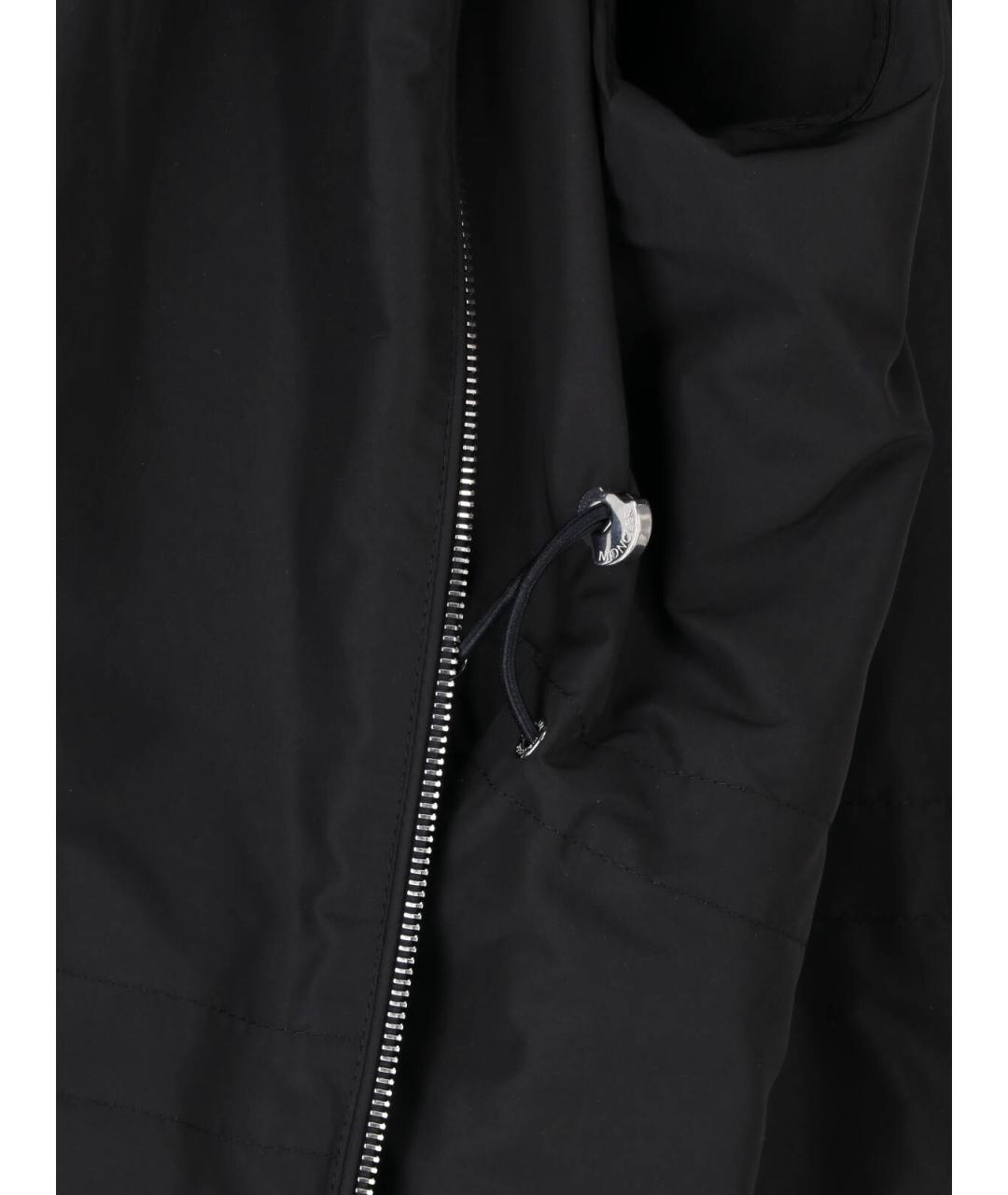 MONCLER Черная полиэстеровая куртка, фото 5