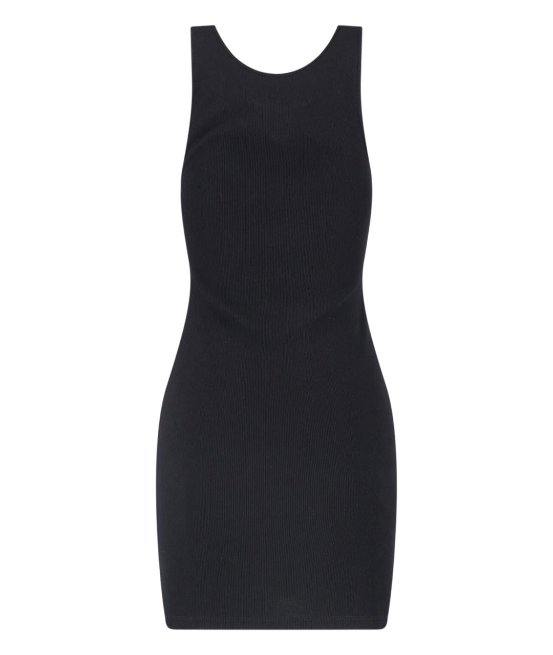 SAINT LAURENT Черное хлопковое повседневное платье, фото 2