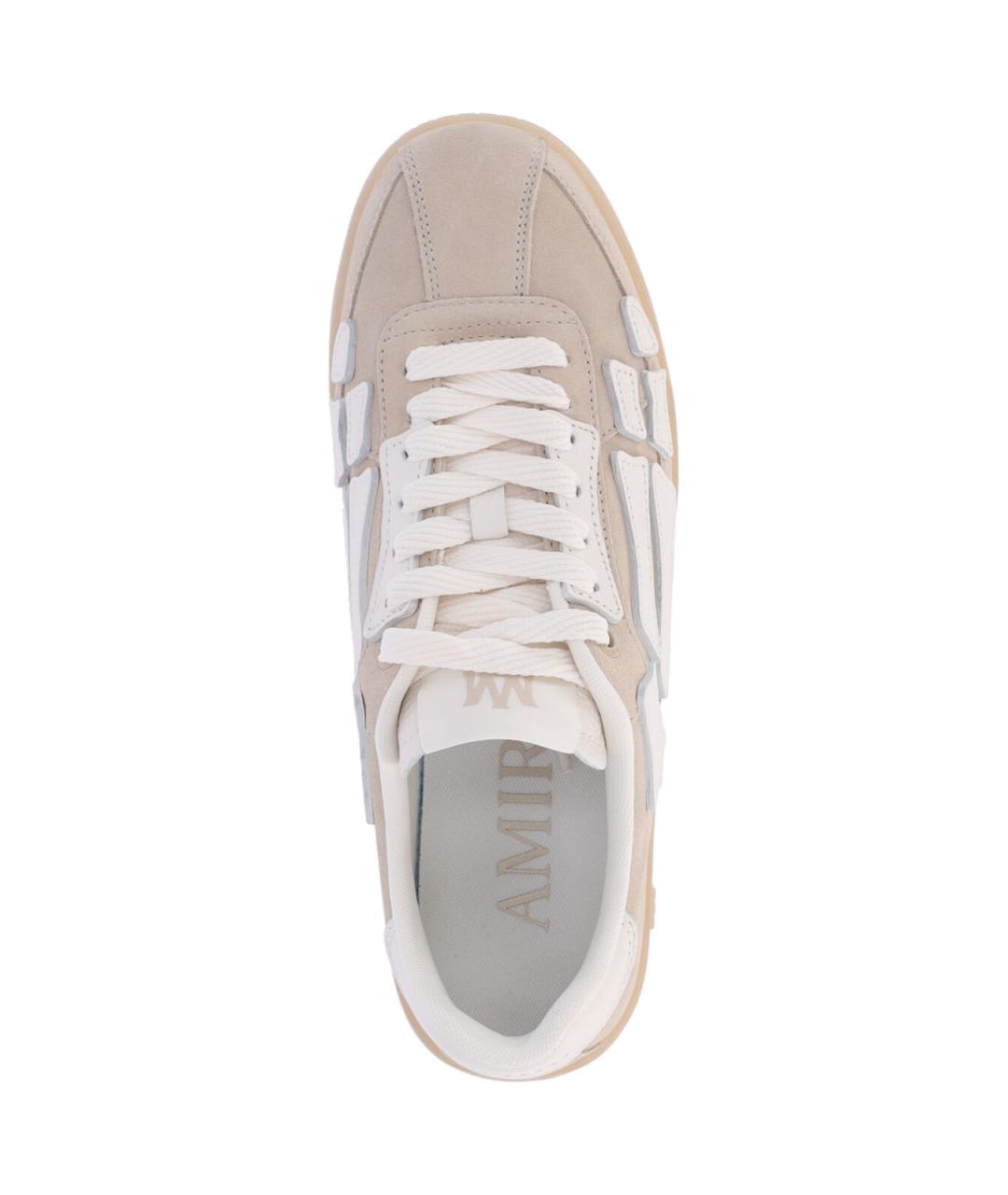 AMIRI Бежевые замшевые низкие кроссовки / кеды, фото 5