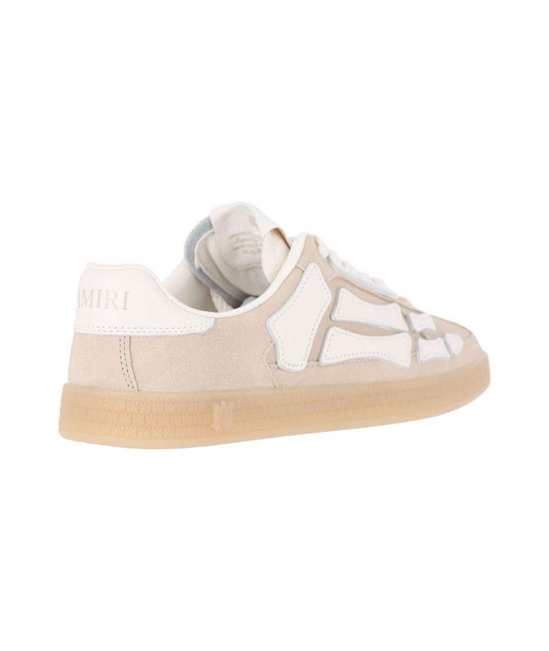 AMIRI Бежевые замшевые низкие кроссовки / кеды, фото 4