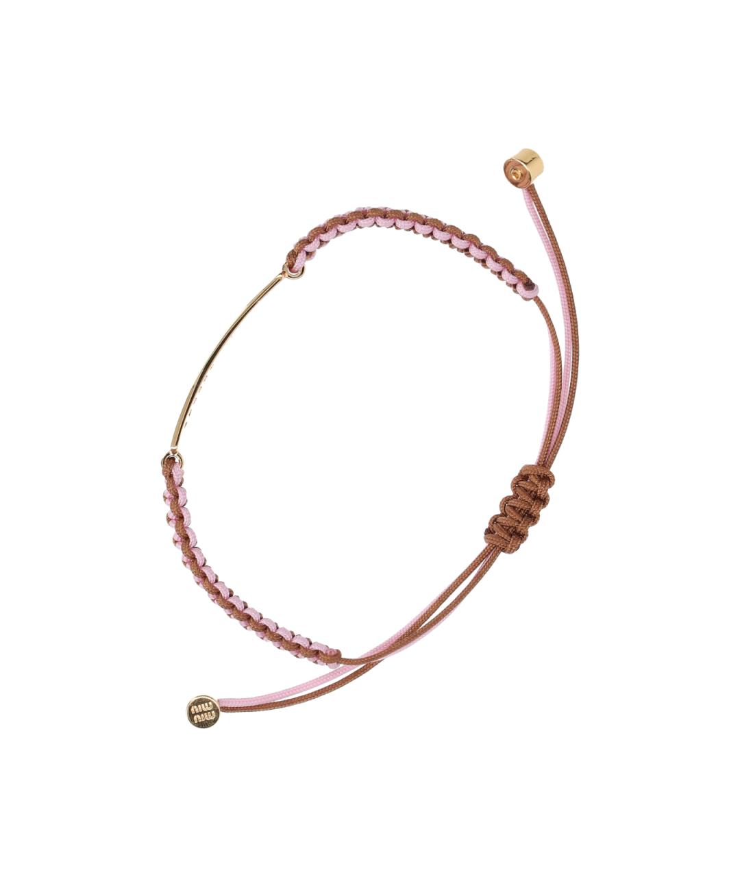 MIU MIU Розовый браслет, фото 3