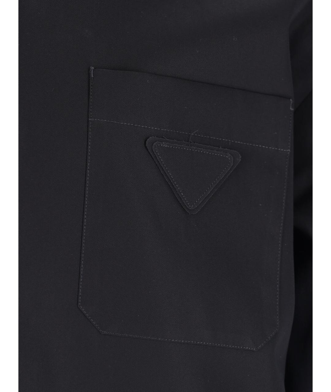 PRADA Черная хлопковая кэжуал рубашка, фото 3