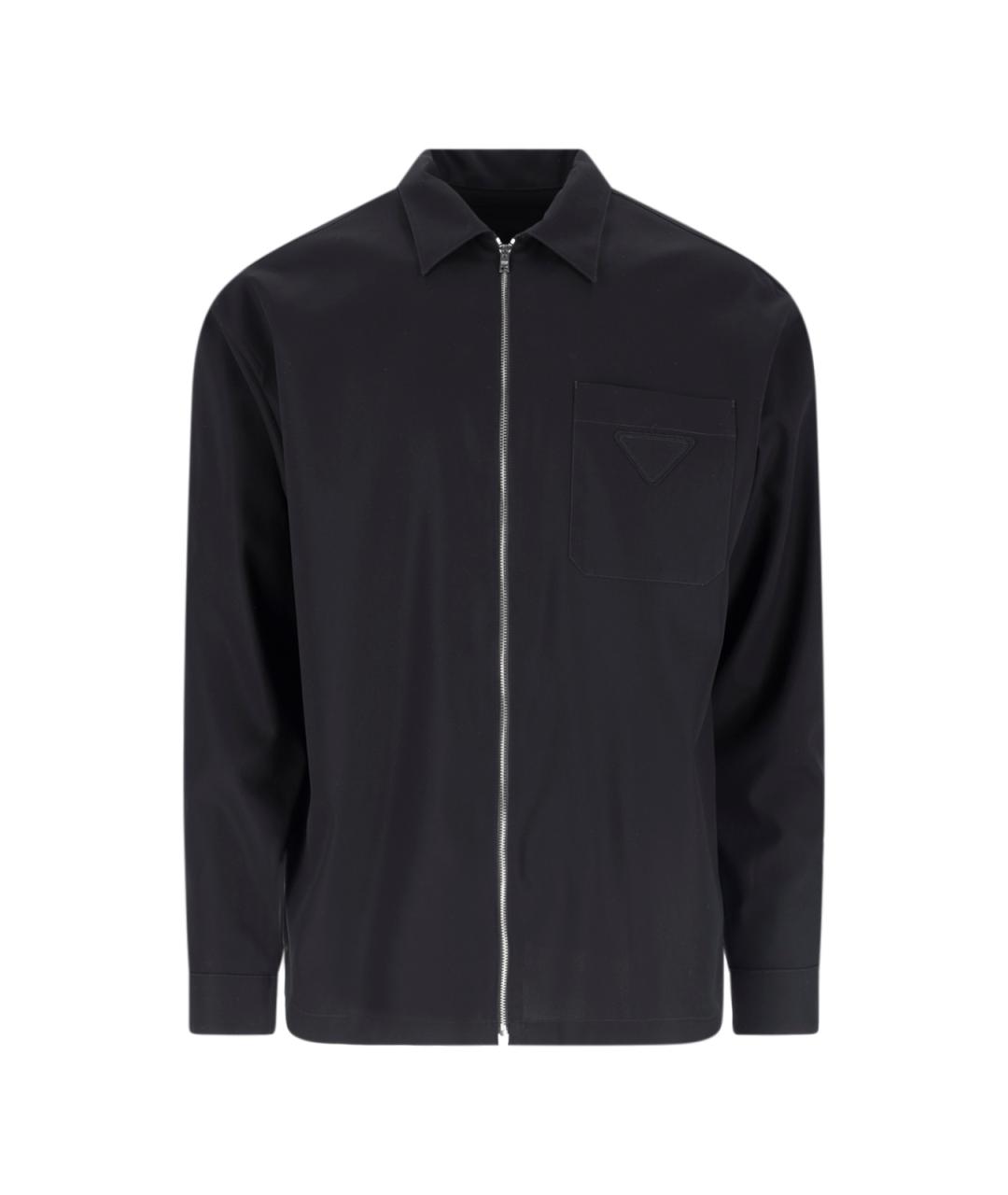 PRADA Черная хлопковая кэжуал рубашка, фото 1