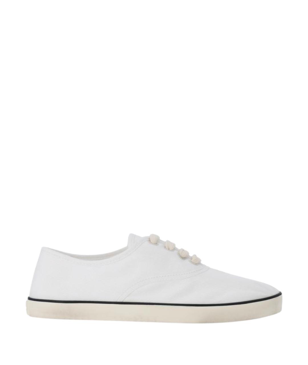 MIU MIU Белые текстильные кеды, фото 1