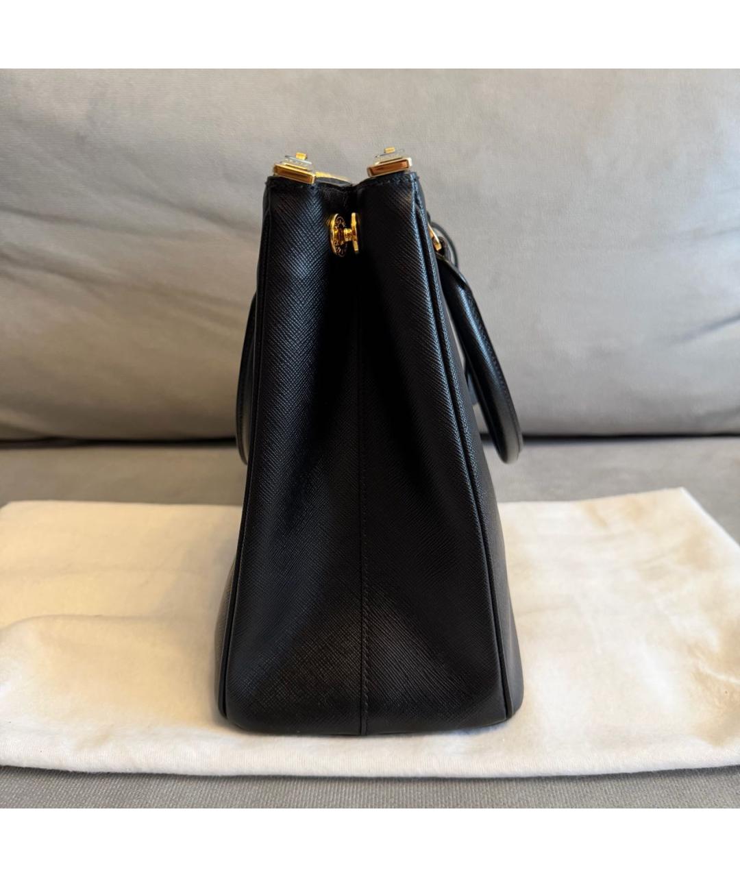 PRADA Черная кожаная сумка тоут, фото 4