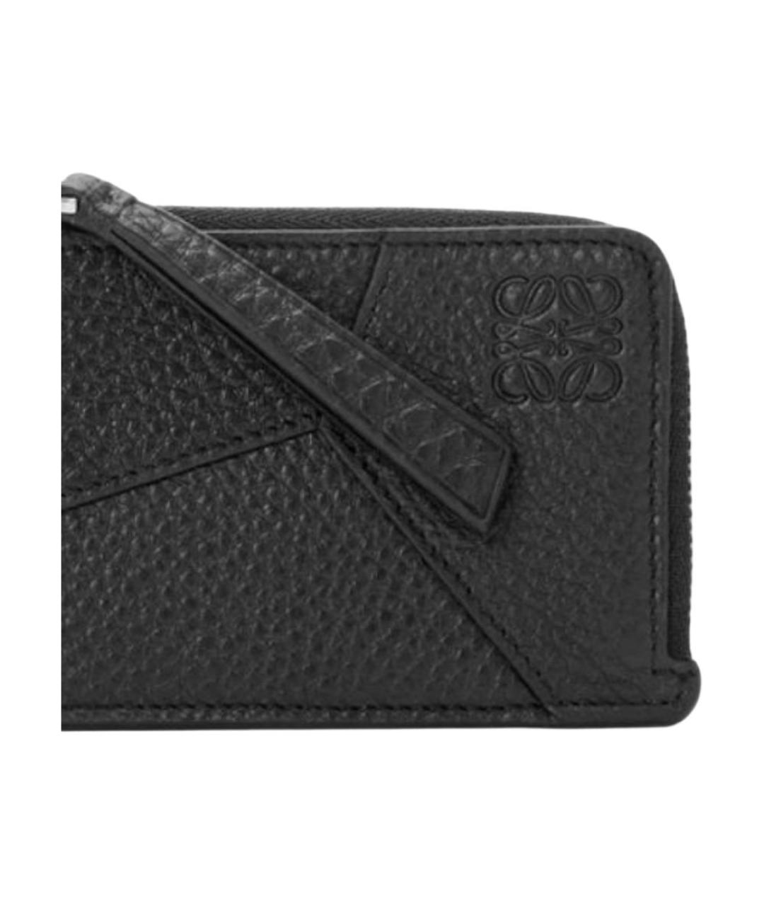 LOEWE Черный кожаный кошелек, фото 4