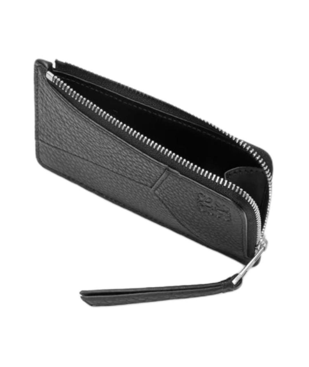 LOEWE Черный кожаный кошелек, фото 2