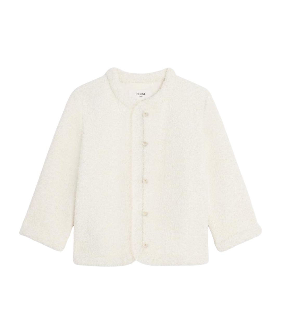 CELINE Белый полиамидовый жакет/пиджак, фото 1