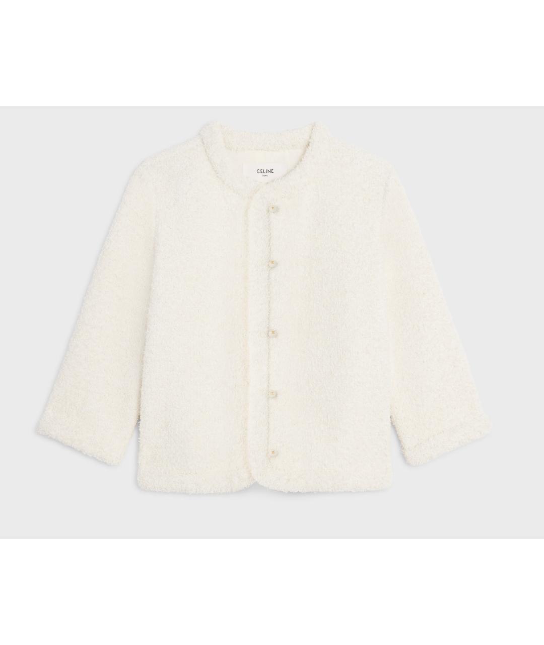 CELINE Белый полиамидовый жакет/пиджак, фото 4