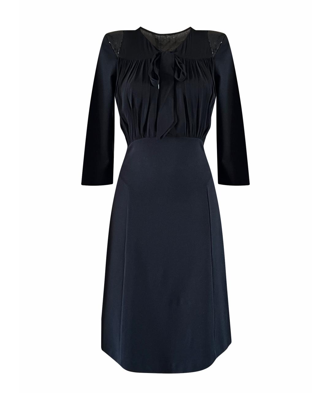 BLUMARINE Черное вискозное платье, фото 1