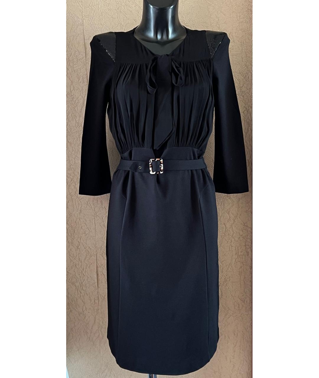 BLUMARINE Черное вискозное платье, фото 5