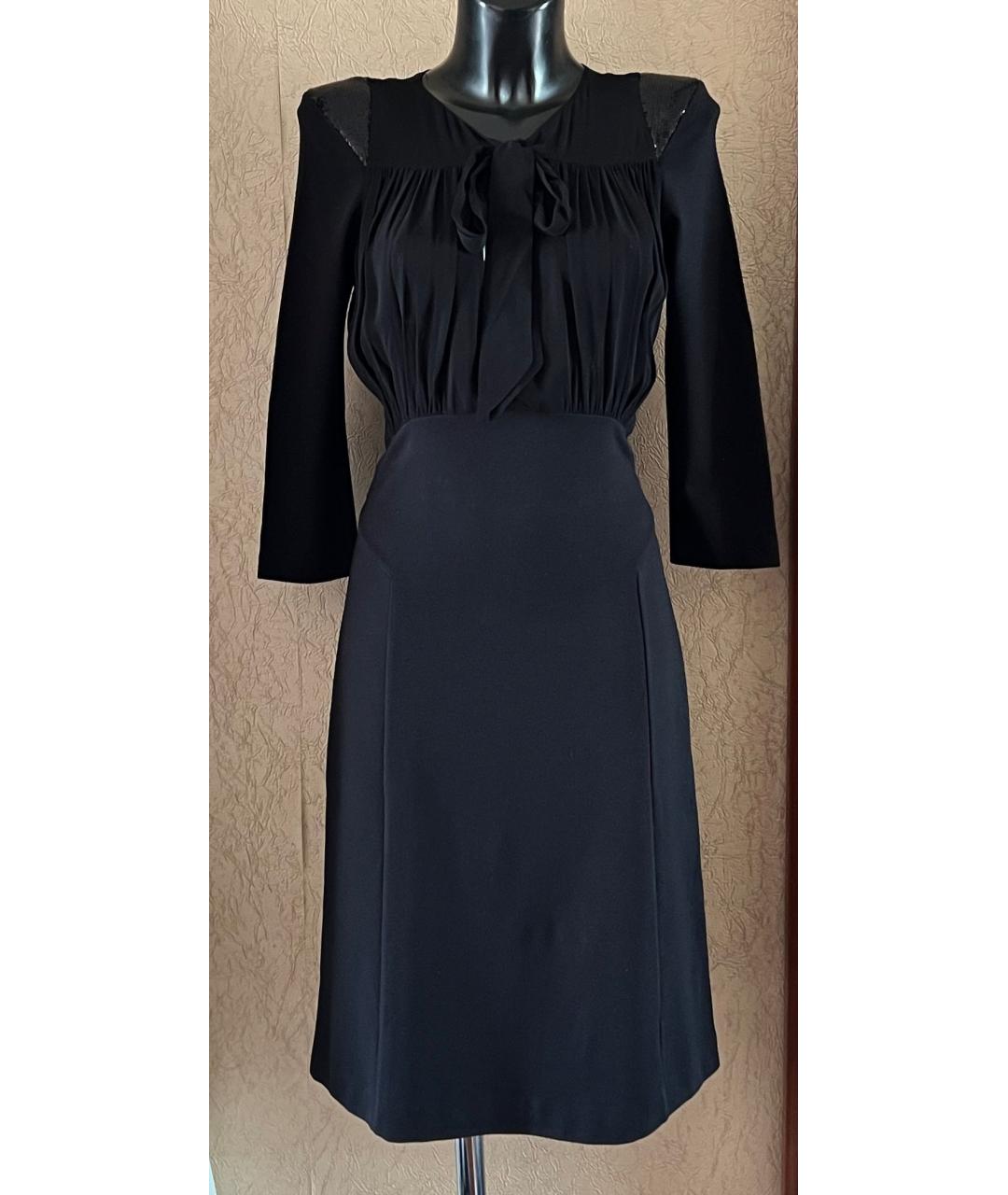 BLUMARINE Черное вискозное платье, фото 7