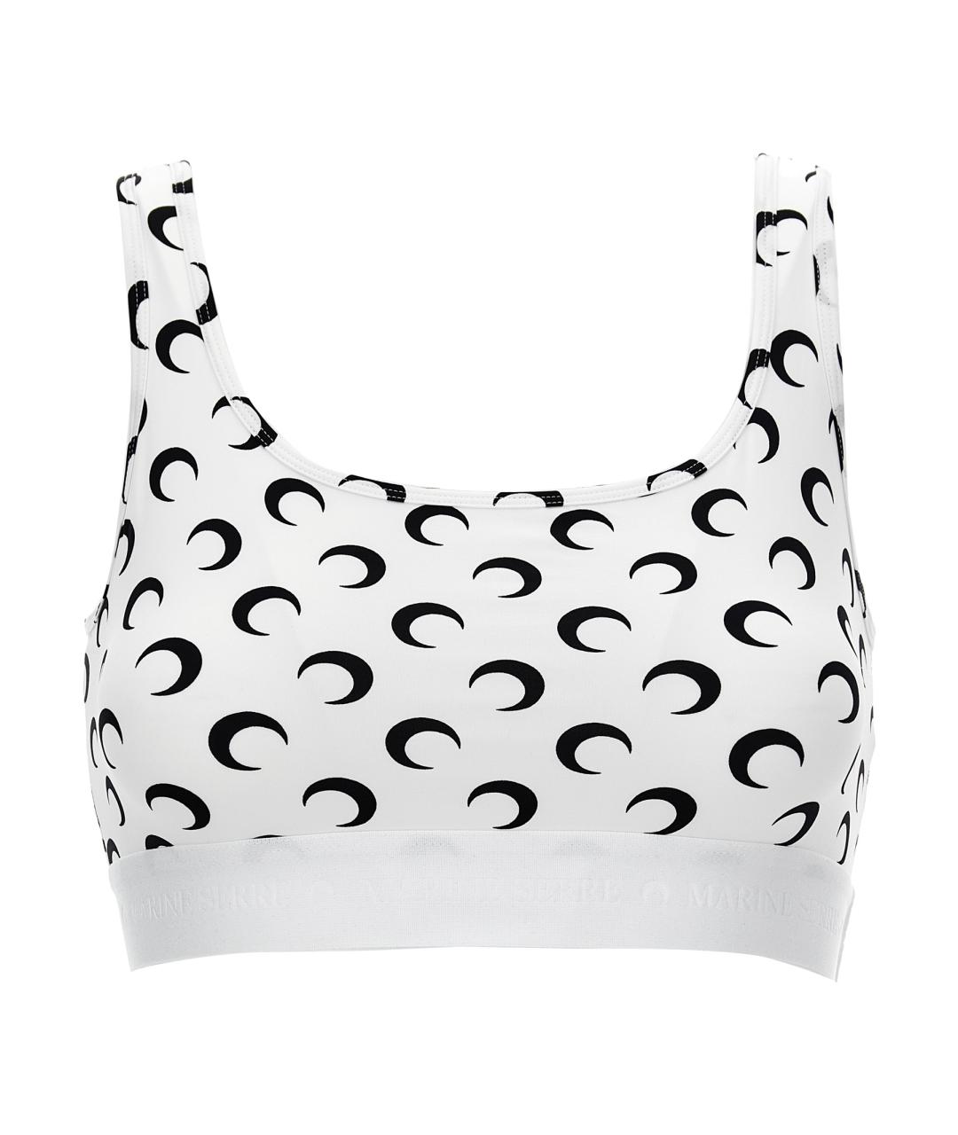 MARINE SERRE Белая полиамидовая майка, фото 1