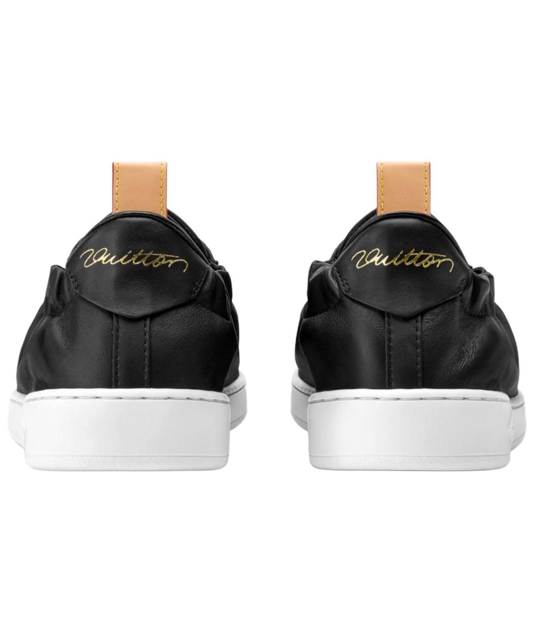 LOUIS VUITTON Черные кожаные низкие кроссовки / кеды, фото 5