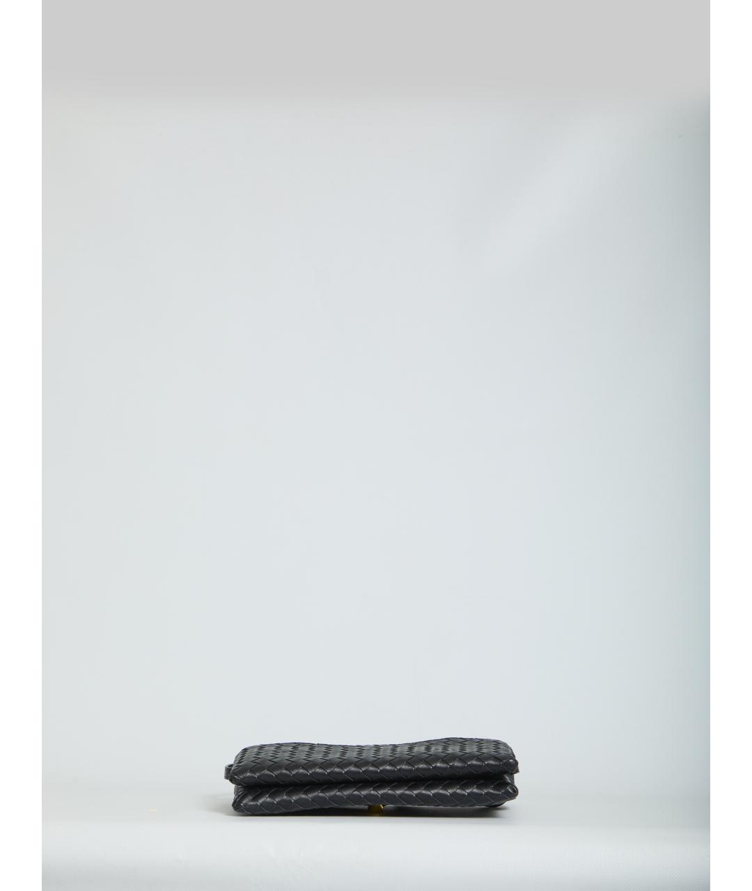 BOTTEGA VENETA Черная кожаная сумка с короткими ручками, фото 3