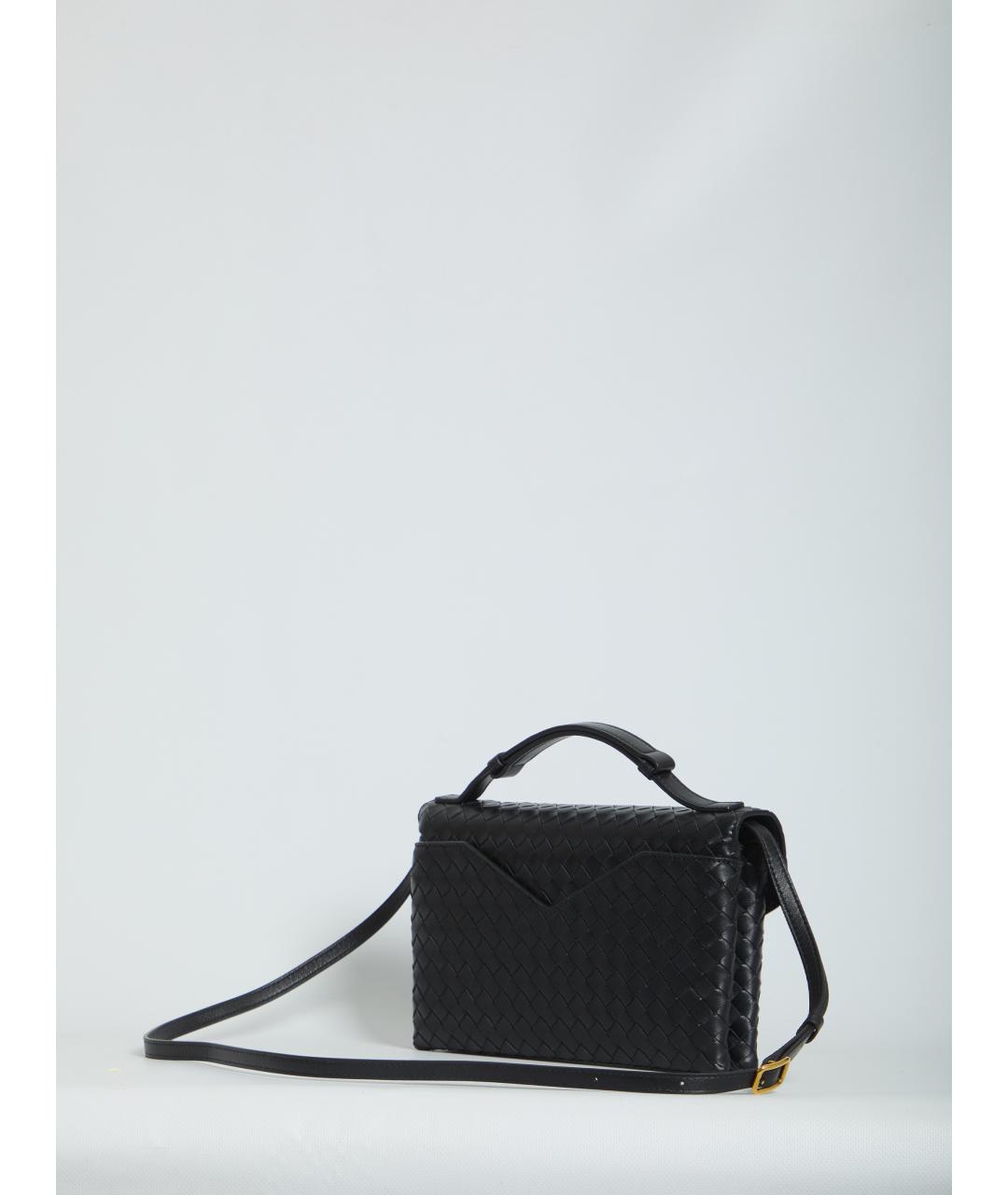 BOTTEGA VENETA Черная кожаная сумка с короткими ручками, фото 2