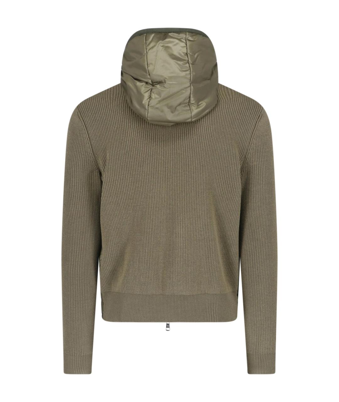 MONCLER Зеленая полиэстеровая куртка, фото 2