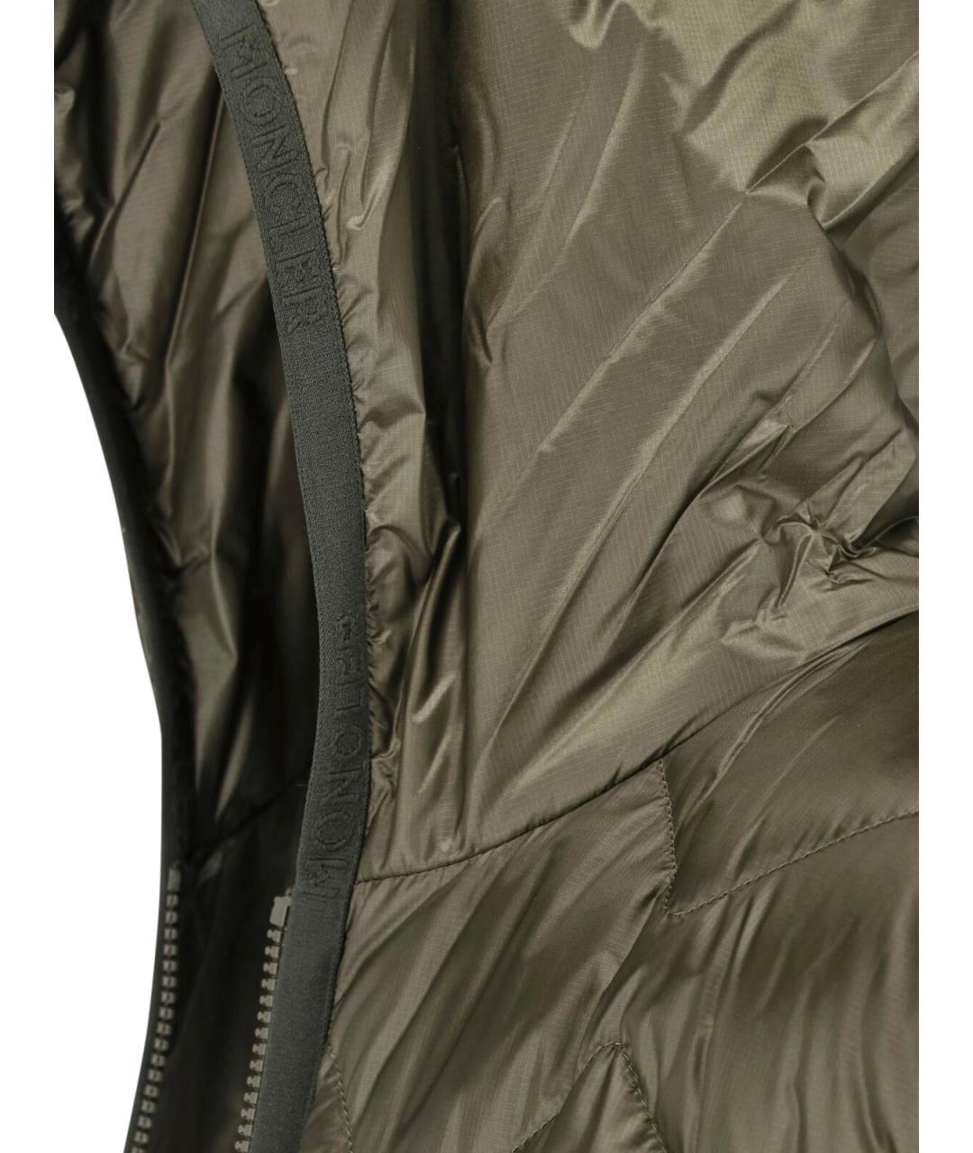 MONCLER Зеленая полиэстеровая куртка, фото 5