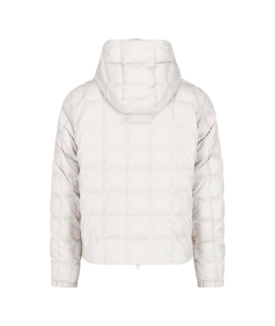 MONCLER Серый полиэстеровый пуховик, фото 2