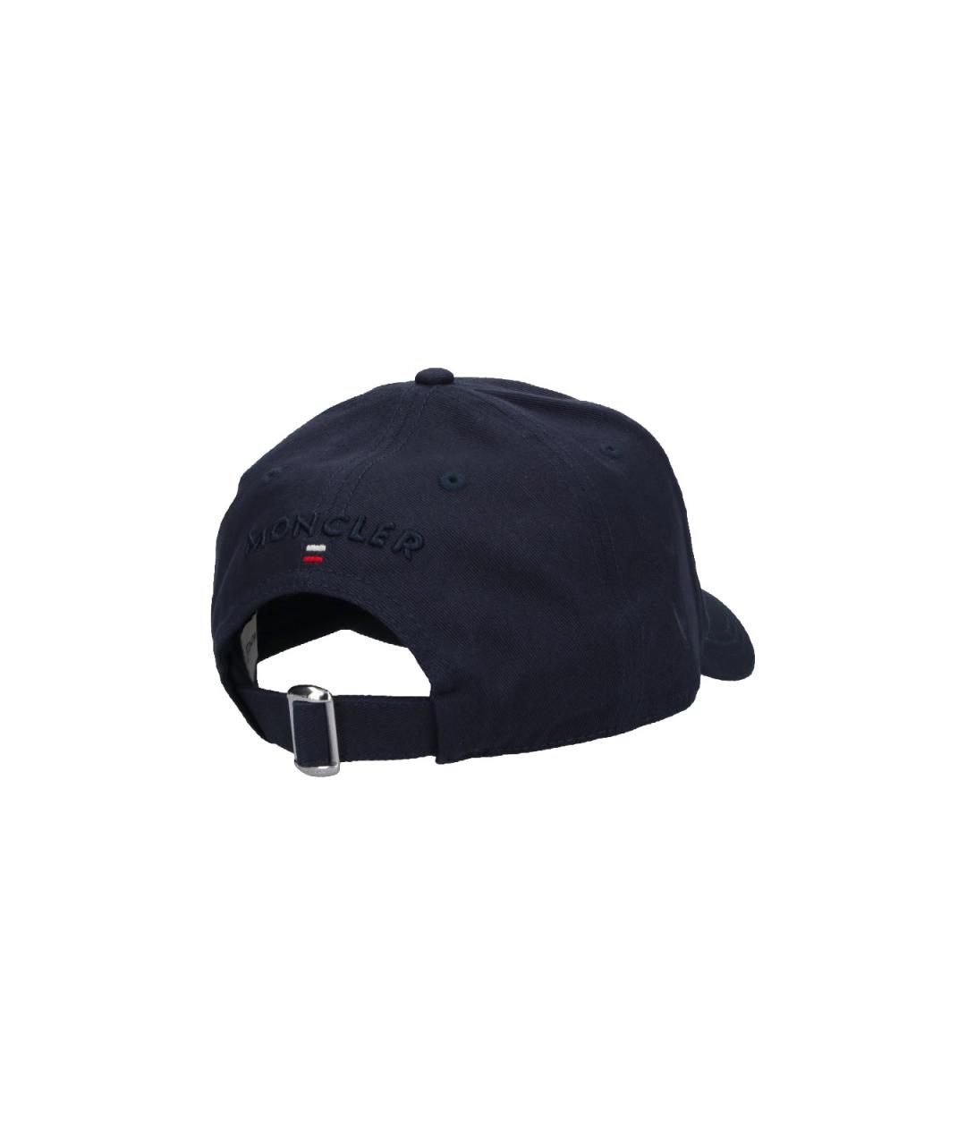 MONCLER Темно-синяя хлопковая кепка/бейсболка, фото 2