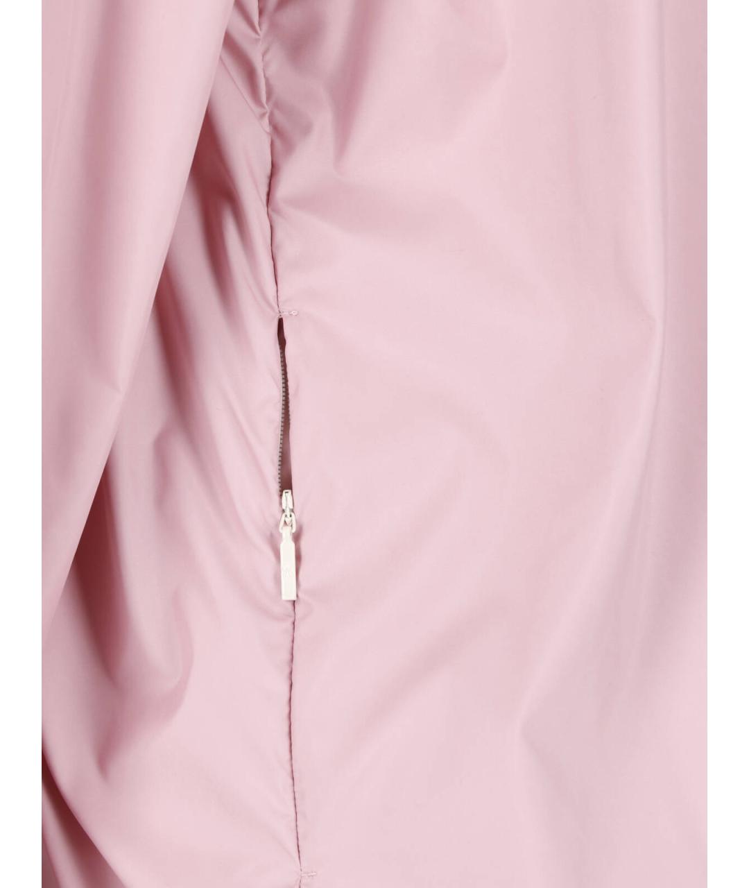 MONCLER Розовая полиэстеровая куртка, фото 4