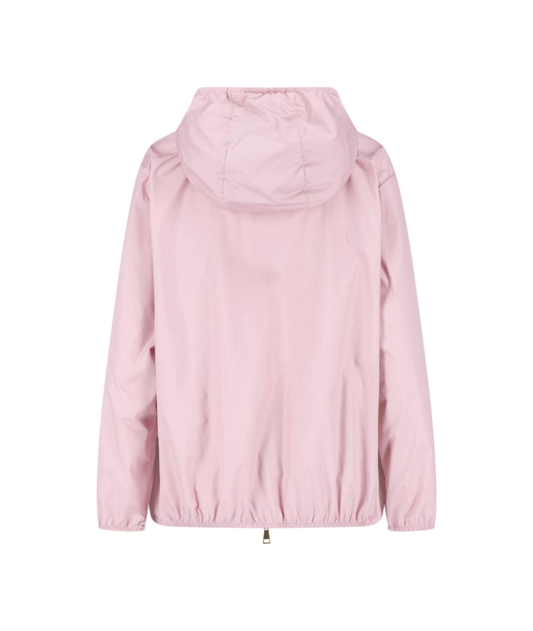 MONCLER Розовая полиэстеровая куртка, фото 2