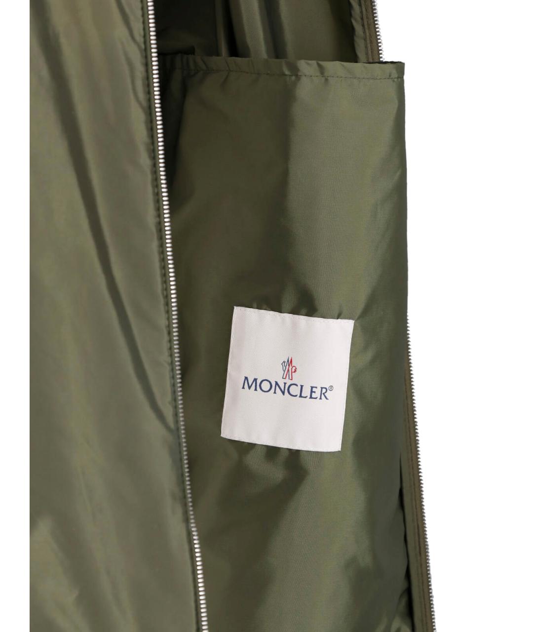 MONCLER Зеленая полиамидовая куртка, фото 5