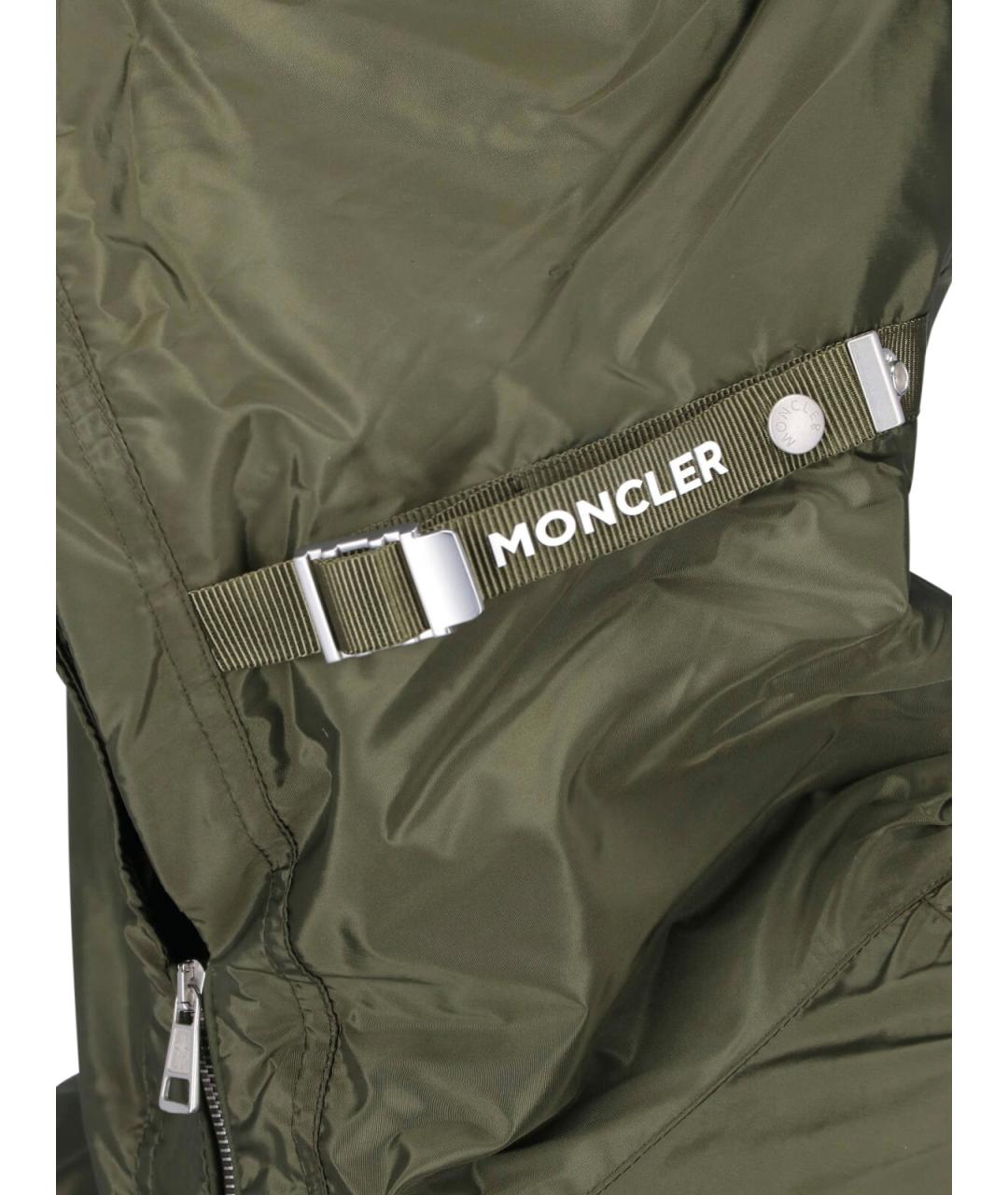 MONCLER Зеленая полиамидовая куртка, фото 4