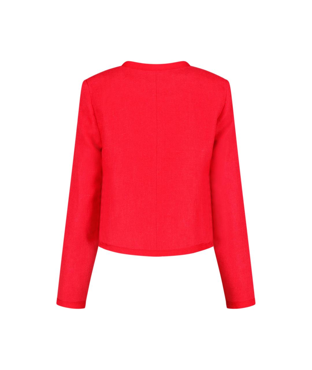 RALPH LAUREN Красный льняной жакет/пиджак, фото 2