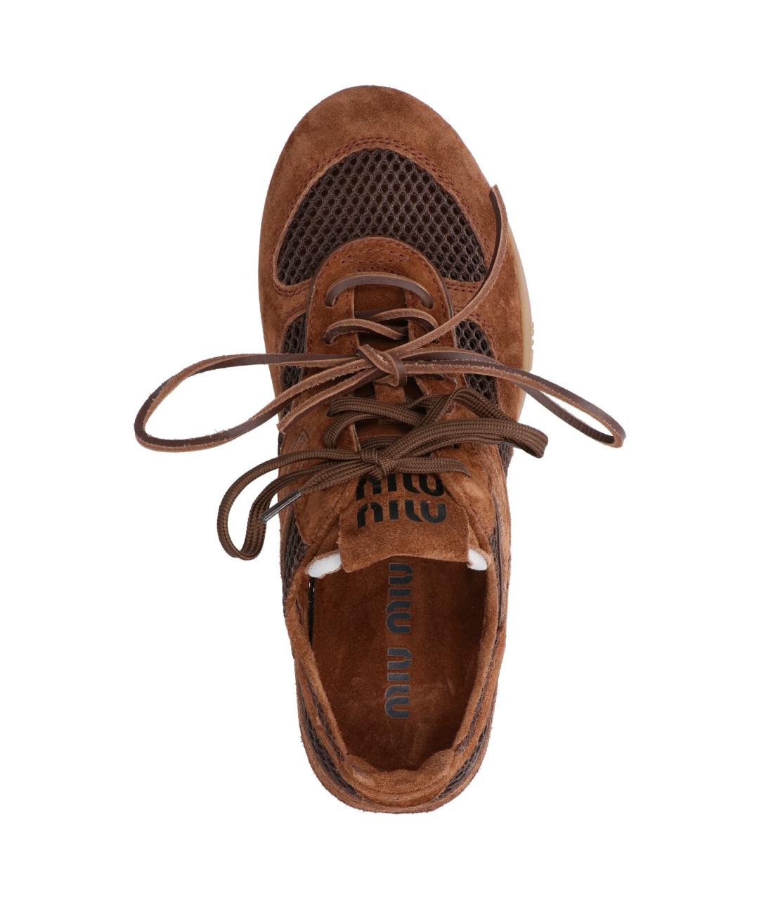 MIU MIU Коричневые кроссовки, фото 5