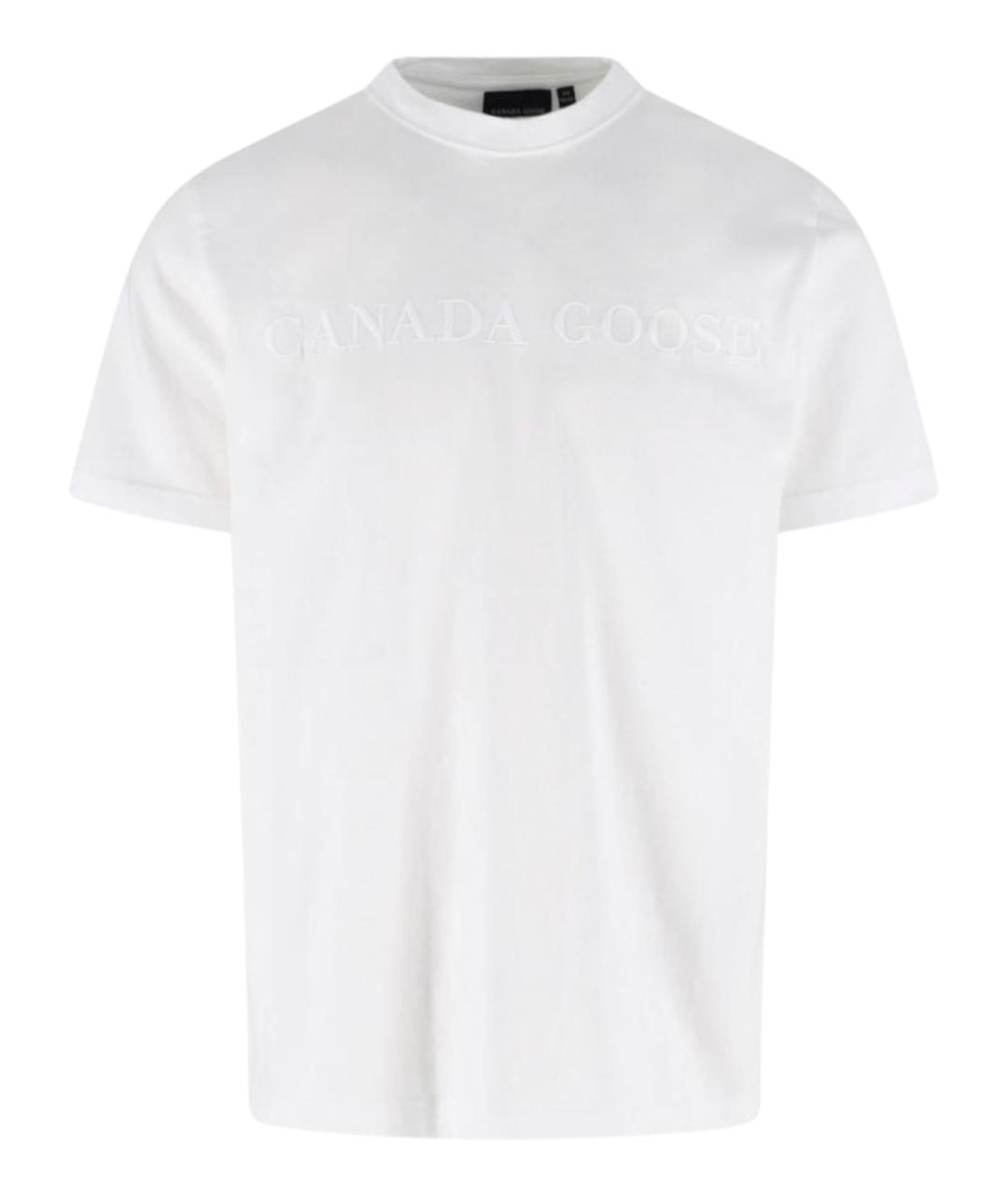 CANADA GOOSE Белая хлопковая футболка, фото 1