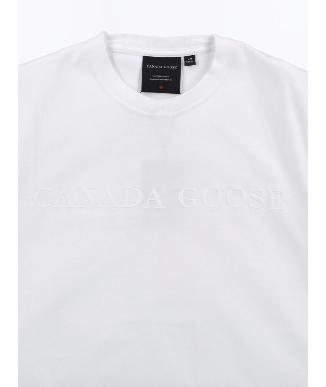 CANADA GOOSE Белая хлопковая футболка, фото 3