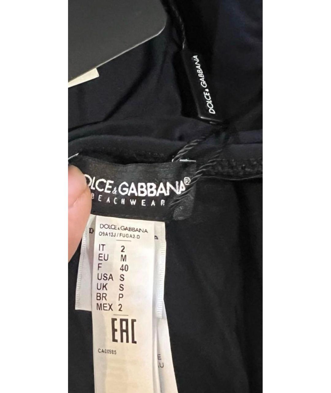 DOLCE&GABBANA Черный полиамидовый купальник, фото 5