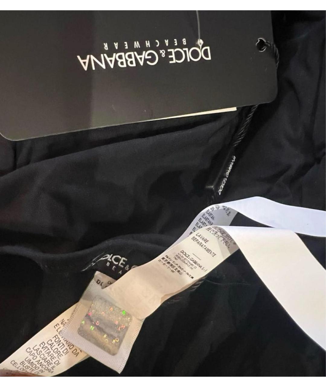 DOLCE&GABBANA Черный полиамидовый купальник, фото 7