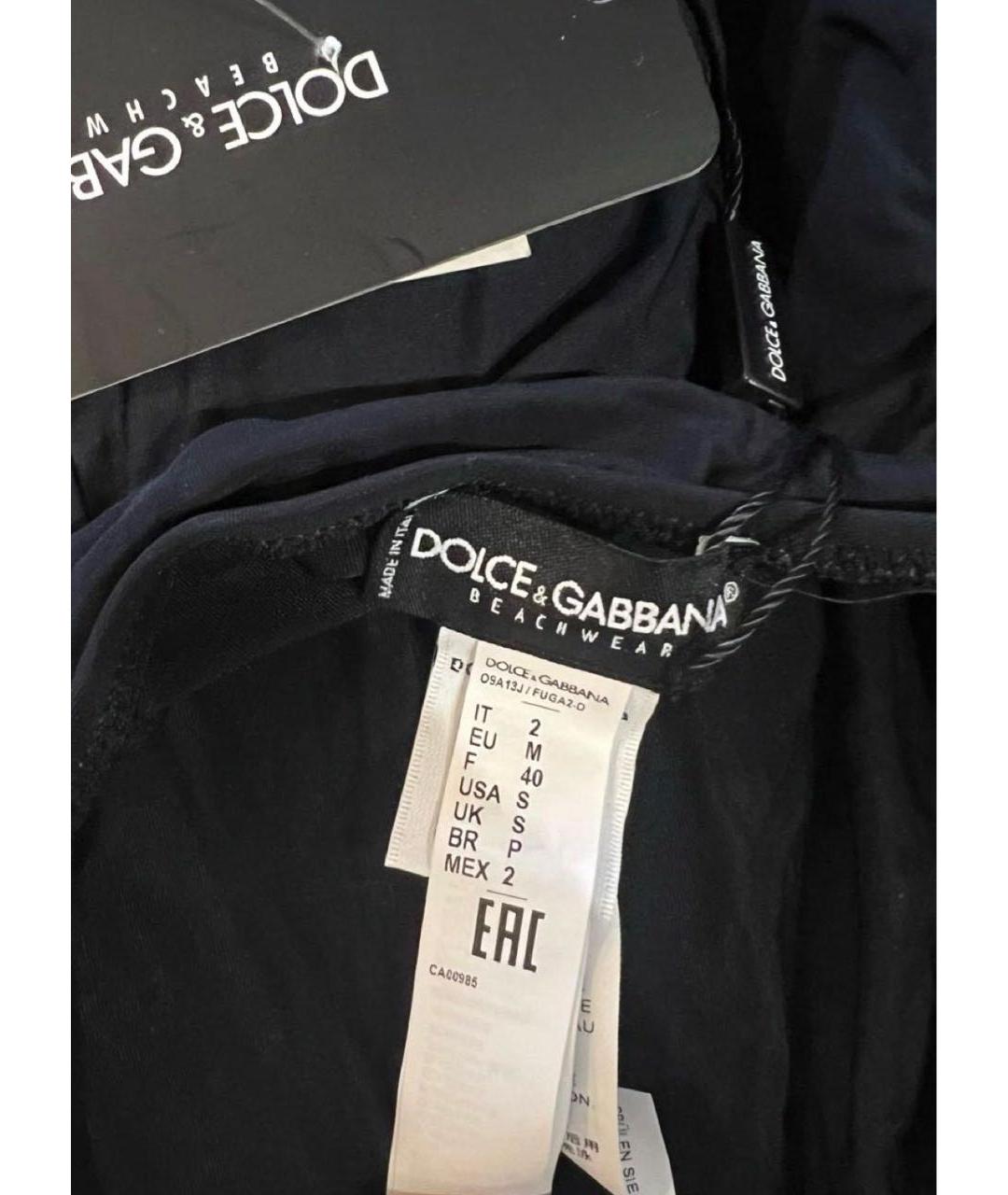 DOLCE&GABBANA Черный полиамидовый купальник, фото 6