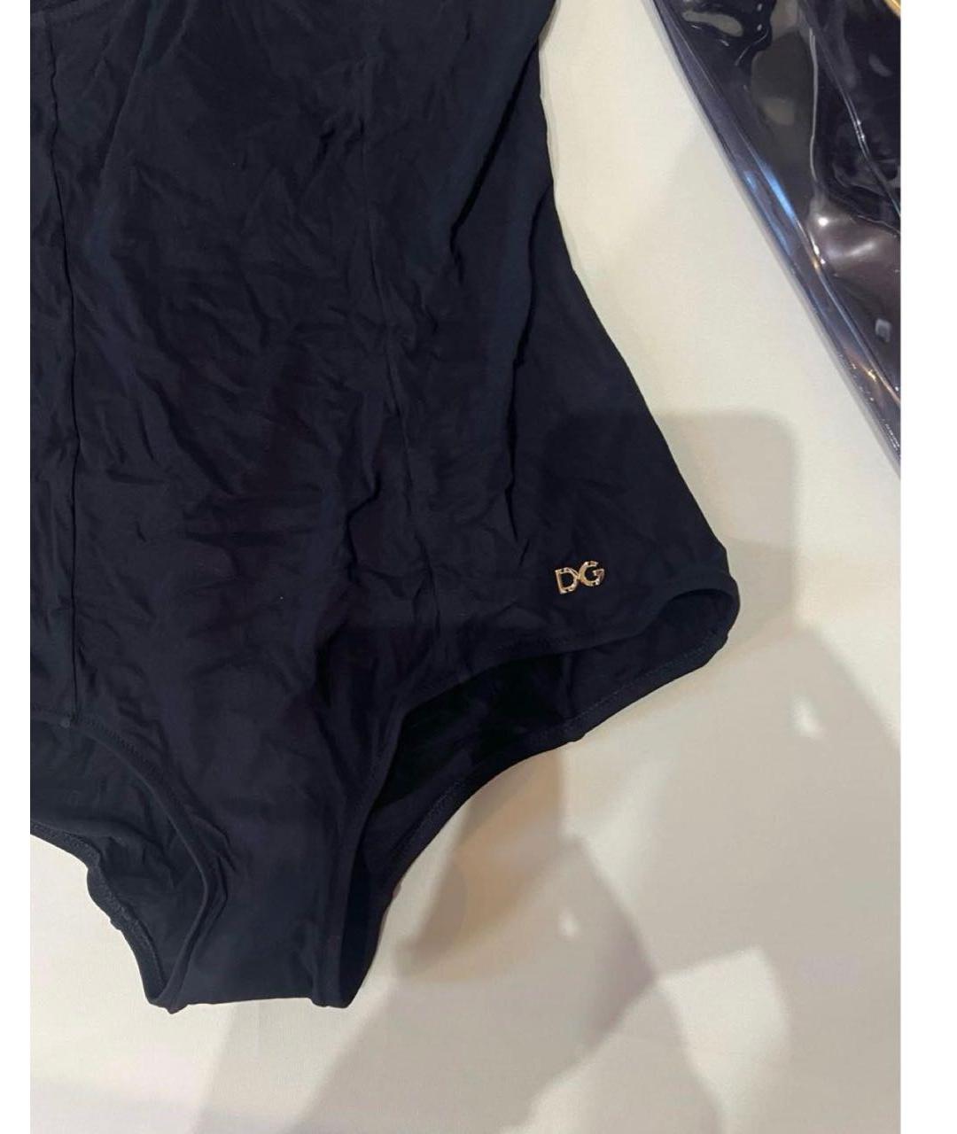 DOLCE&GABBANA Черный полиамидовый купальник, фото 3