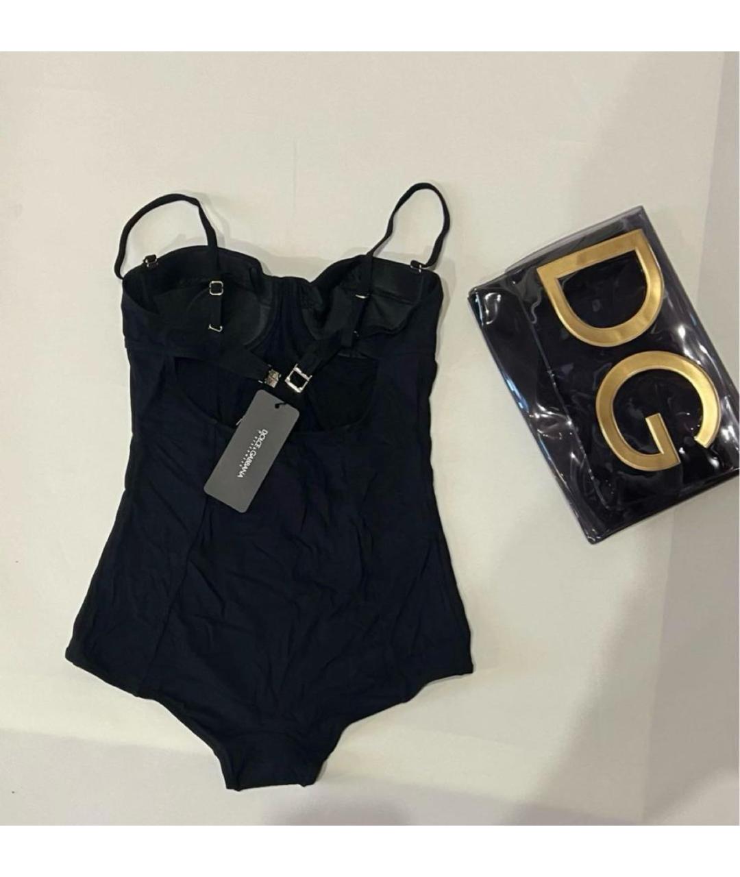 DOLCE&GABBANA Черный полиамидовый купальник, фото 4