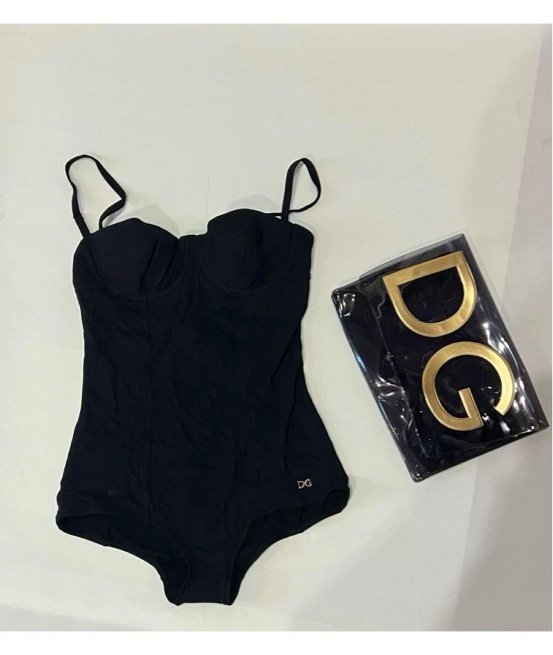 DOLCE&GABBANA Черный полиамидовый купальник, фото 2