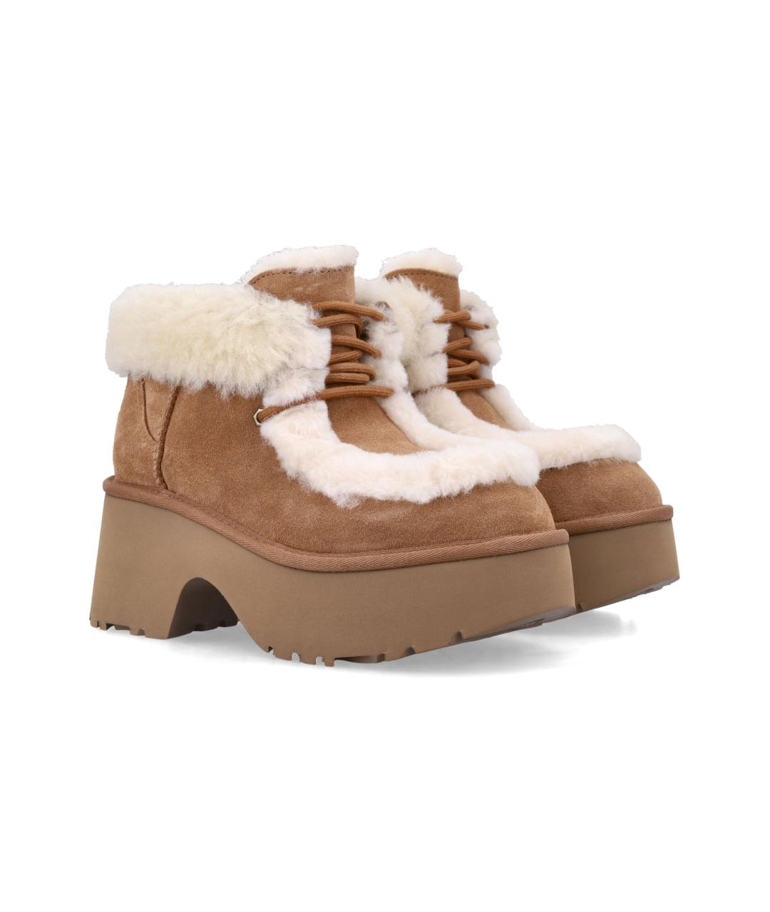 UGG AUSTRALIA Коричневые замшевые ботинки, фото 2