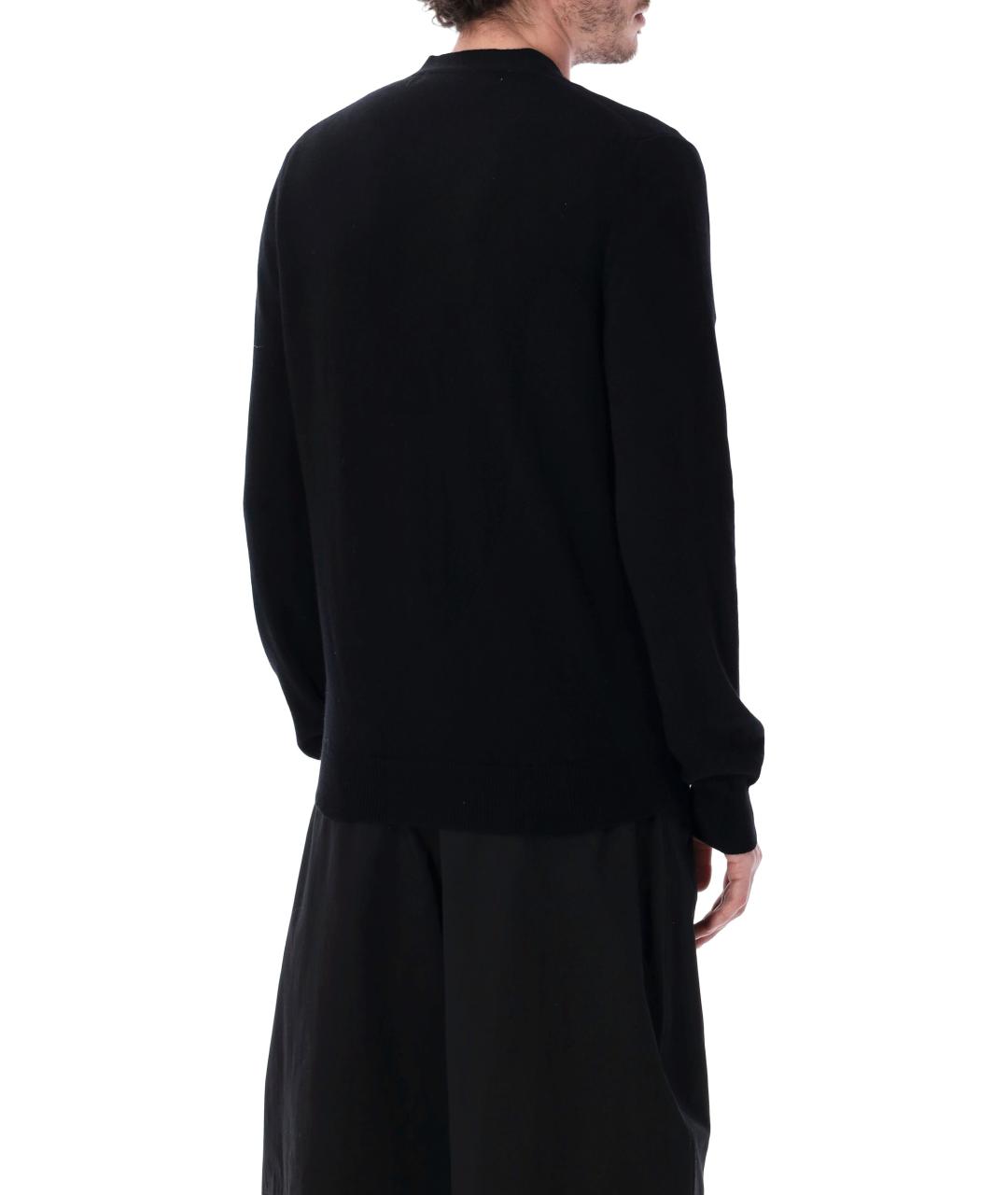 COMME DES GARÇONS PLAY Черный шерстяной кардиган, фото 2