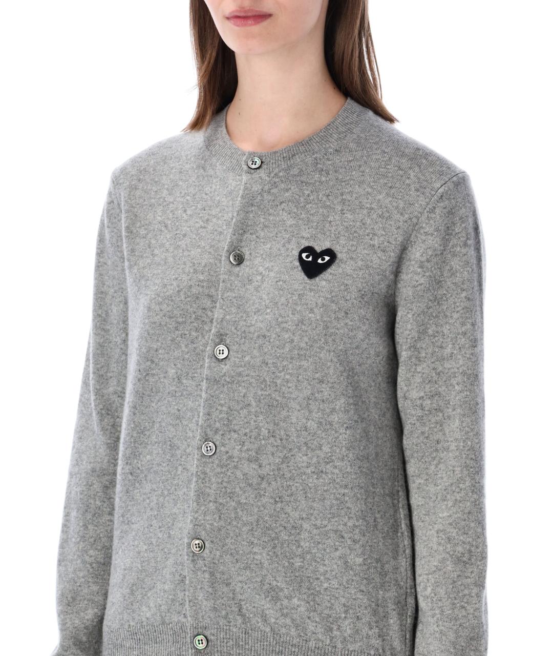 COMME DES GARÇONS PLAY Серый кардиган, фото 3