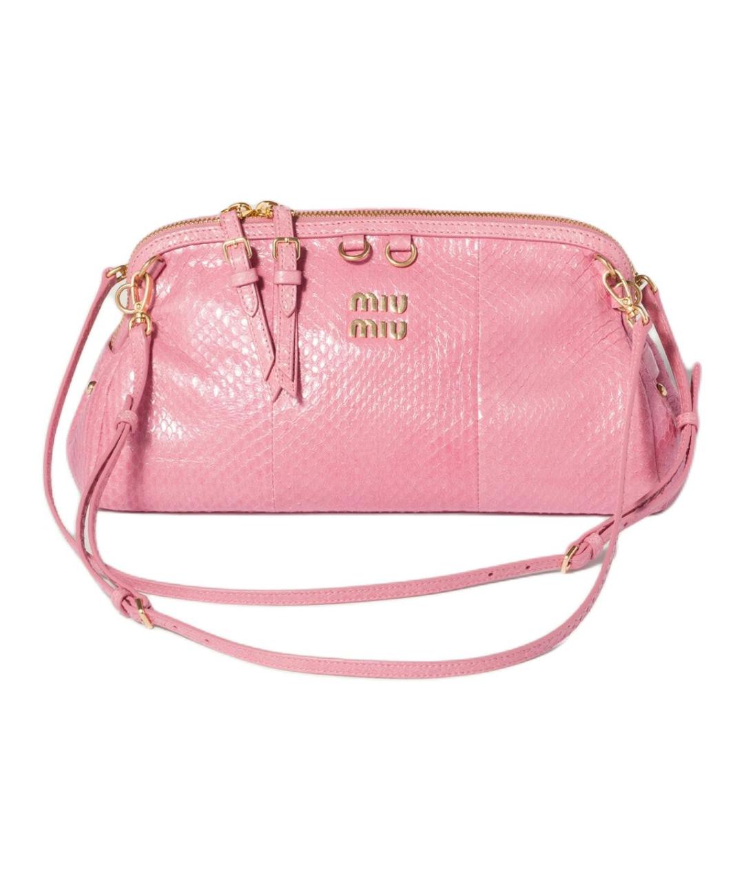 MIU MIU Розовая кожаная сумка через плечо, фото 1