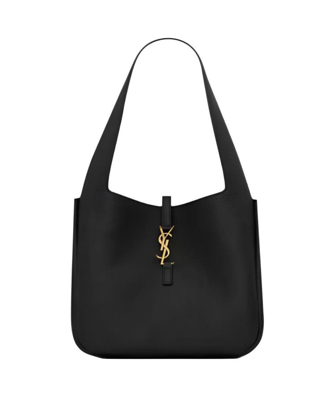 SAINT LAURENT Черная кожаная сумка через плечо, фото 2