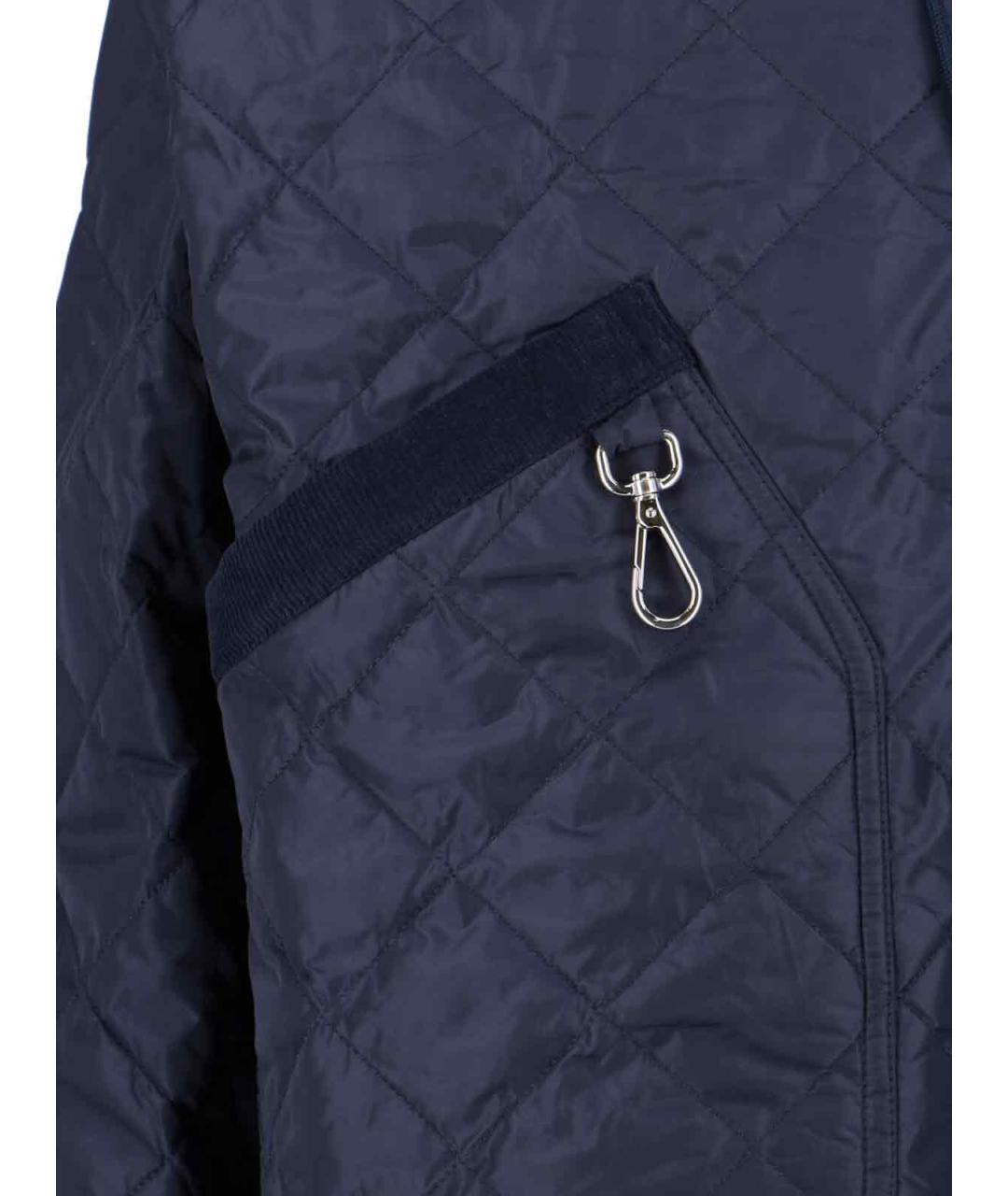 PRADA Темно-синяя полиамидовая куртка, фото 3