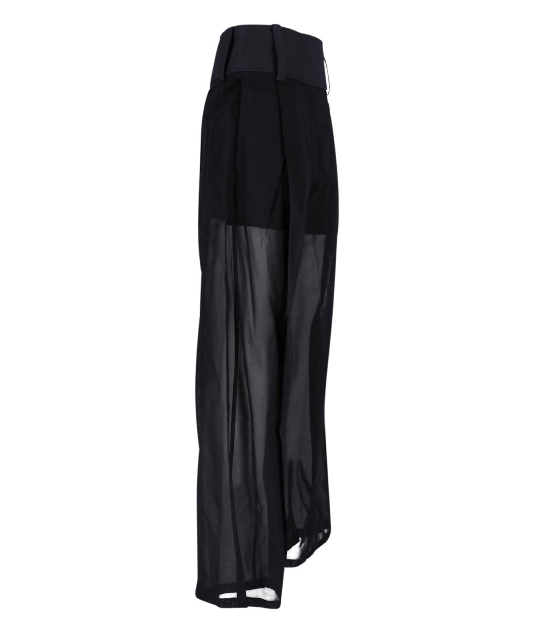 SPORTMAX Черные хлопковые прямые брюки, фото 3